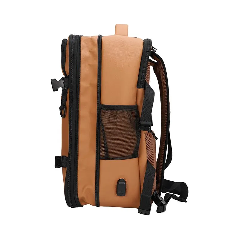 Mochila de Viaje Teros TE-9038BW Marrón para Laptop de hasta 15.6" Expandible — foto 4