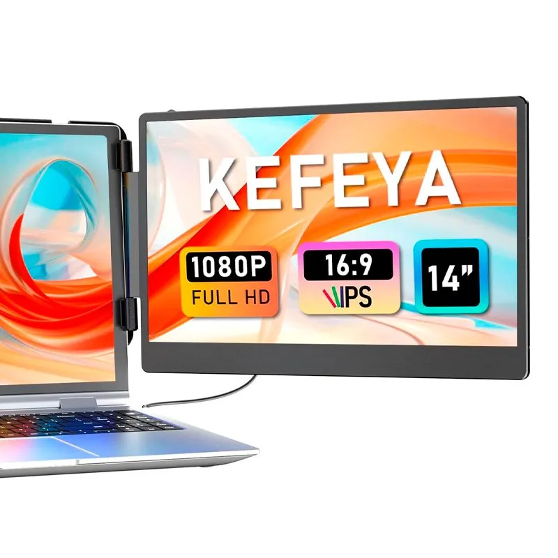 Monitor Portátil Kefeya S1 14" FHD IPS Extensor para Laptop
