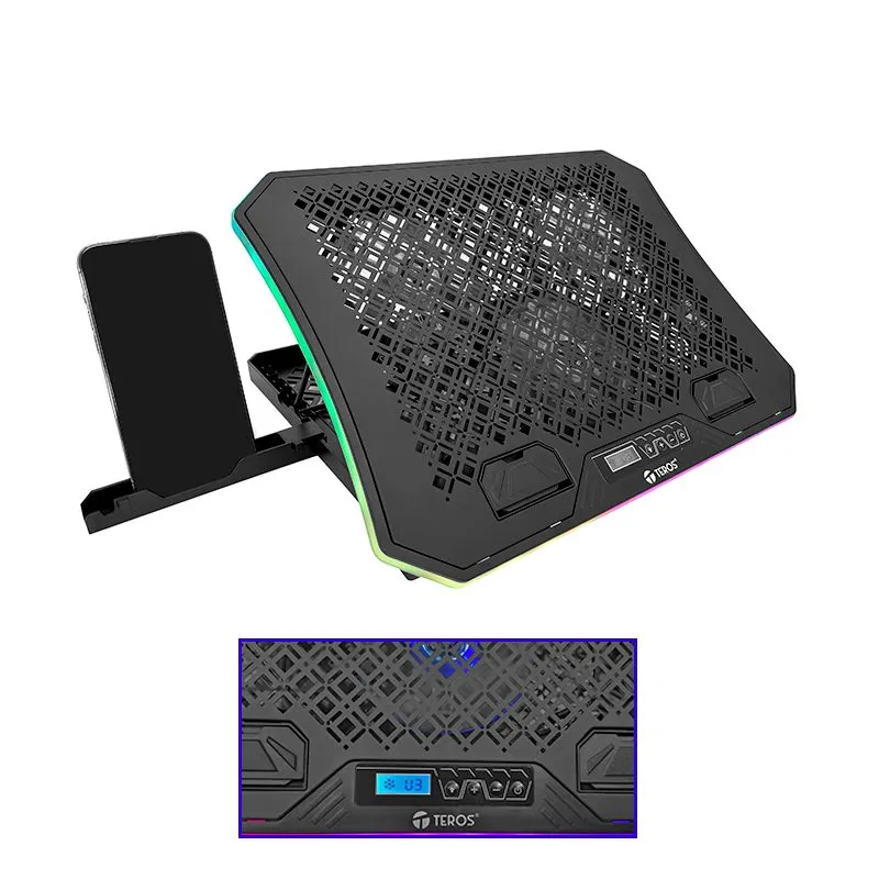 Base Enfriadora para Laptop Teros TE-7130N 10" a 19" con Pantalla LCD — foto 9