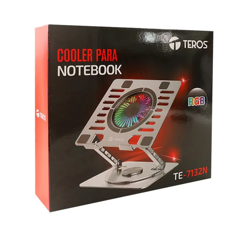 Base Enfriadora para Laptop Teros TE-7132N hasta 15.6" RGB Giratoria 360 — foto 6
