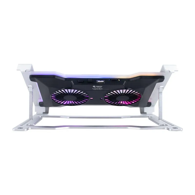 Base Enfriadora para Laptop Teros TE-7135N hasta 16" RGB Plateada — foto 3