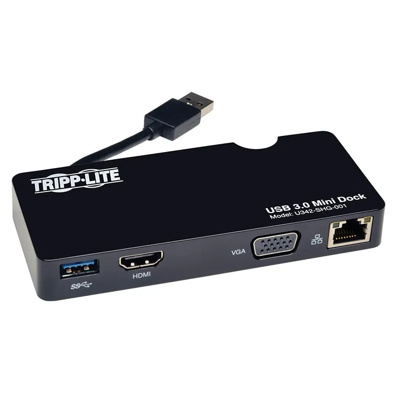 Adaptador USB 3.0 Tripp Lite U342-SHG-001 a HDMI, VGA y Gigabit Ethernet
