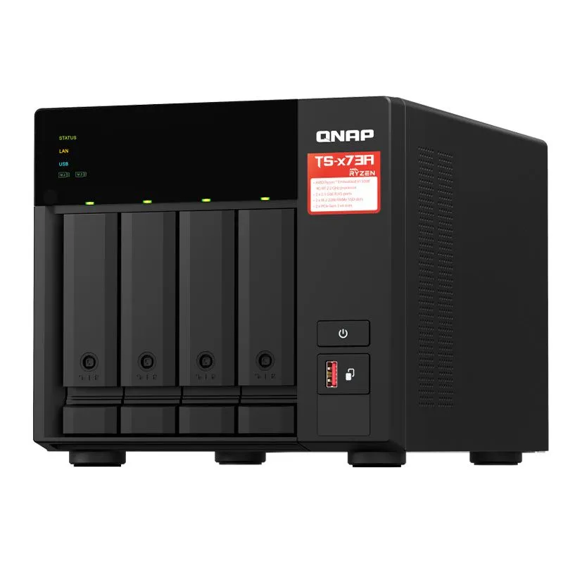 NAS QNAP TS-473A-8G 4 Bahías AMD Ryzen V1500B 8GB 2.5GbE