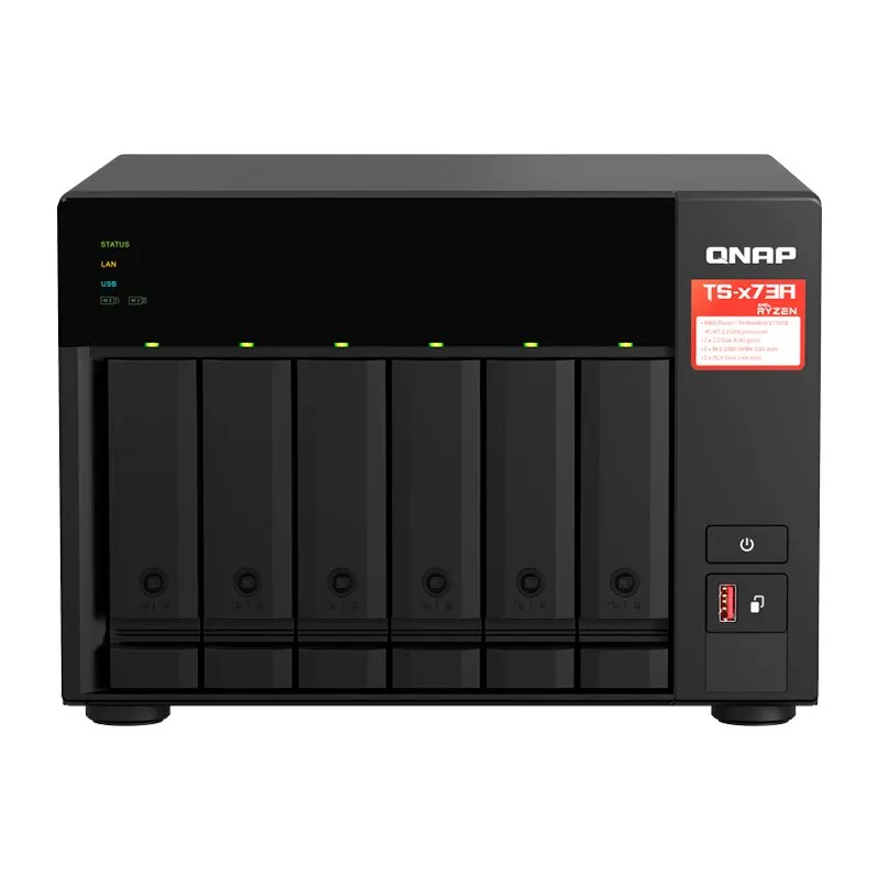 NAS QNAP TS-673A-8G 6 Bahías AMD Ryzen V1500B 8GB 2.5GbE