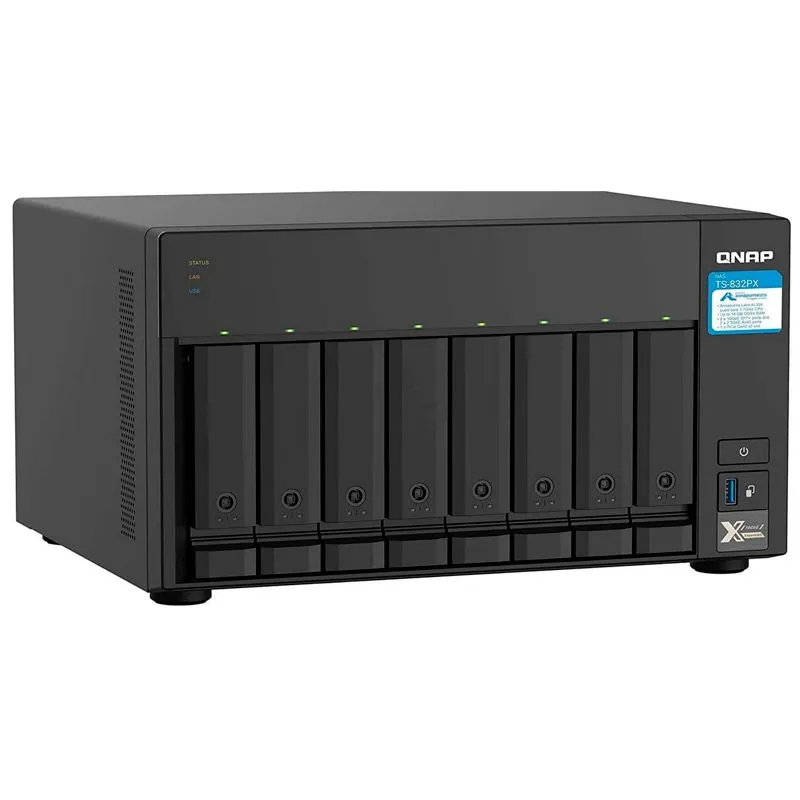 NAS QNAP TS-832PX-4G 8 Bahías ARM Cortex-A57 4GB 10GbE SFP+ — foto 2