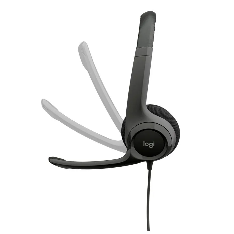 Audífonos Logitech H390 Estéreo On-Ear USB-A con Micrófono Negro — foto 4