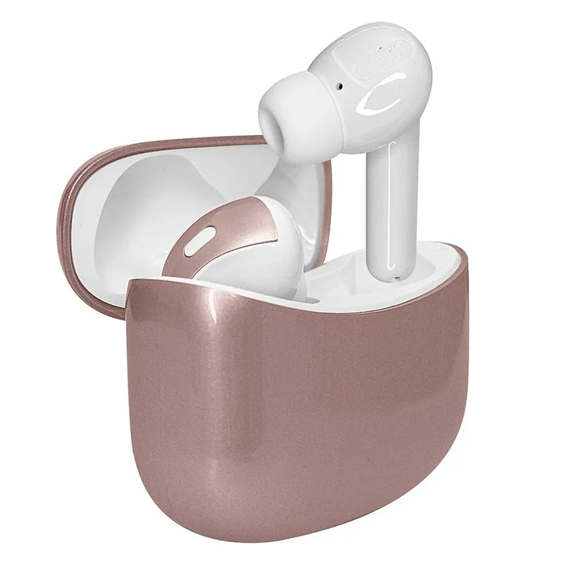 Audífonos Teros TE-8074GR TWS Bluetooth 5.3 IPX5 Rosa/Dorado — foto 3
