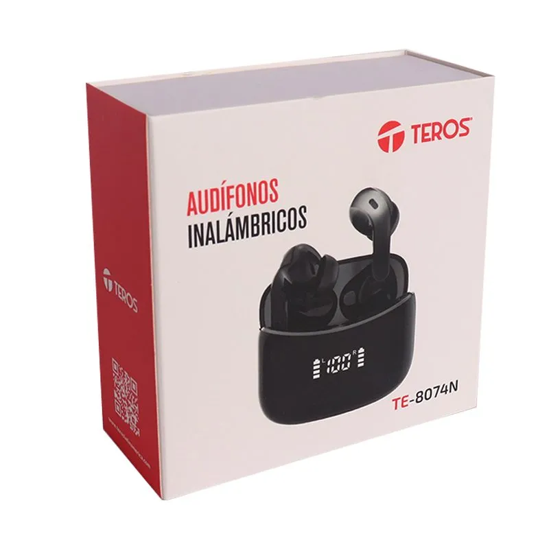 Audífonos Teros TE-8074N TWS Bluetooth 5.3 con Pantalla Digital Negro — foto 6
