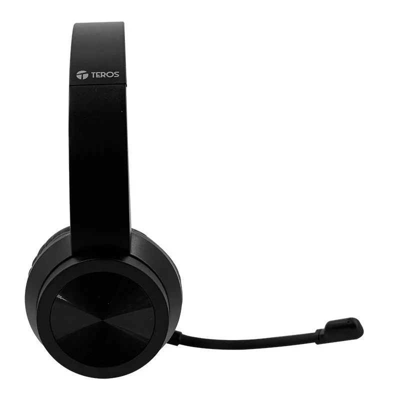 Audífonos Teros TE-8037N USB On-Ear con Micrófono Negro — foto 4