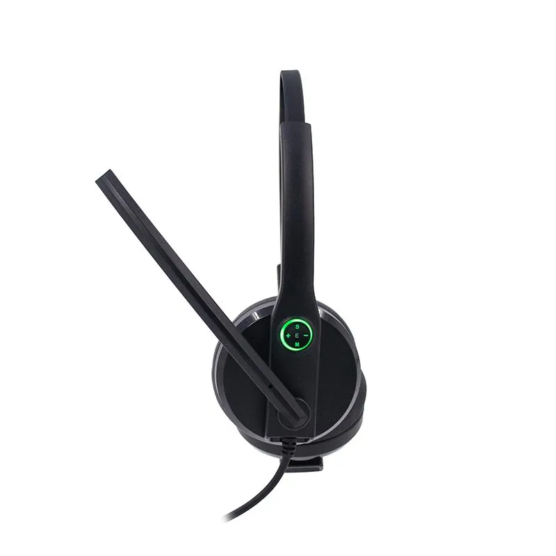 Audífonos Teros TE-8039C USB On-Ear con Micrófono ENC y LED Negro — foto 2