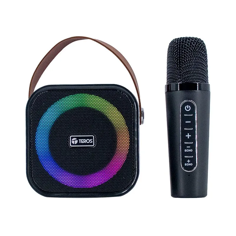 Parlante Karaoke Teros TE-6013N Bluetooth 5.4 10 W RGB con Micrófono