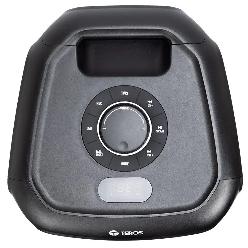 Parlante Torre Teros Vibe TE-VIB6055BLK Bluetooth 5.3 100 W con 2 Micrófonos — foto 9