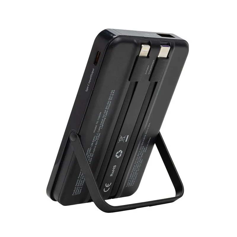 Power Bank Teros TE-7060N 10000mAh 22.5W con Carga Magnética Negro — foto 3
