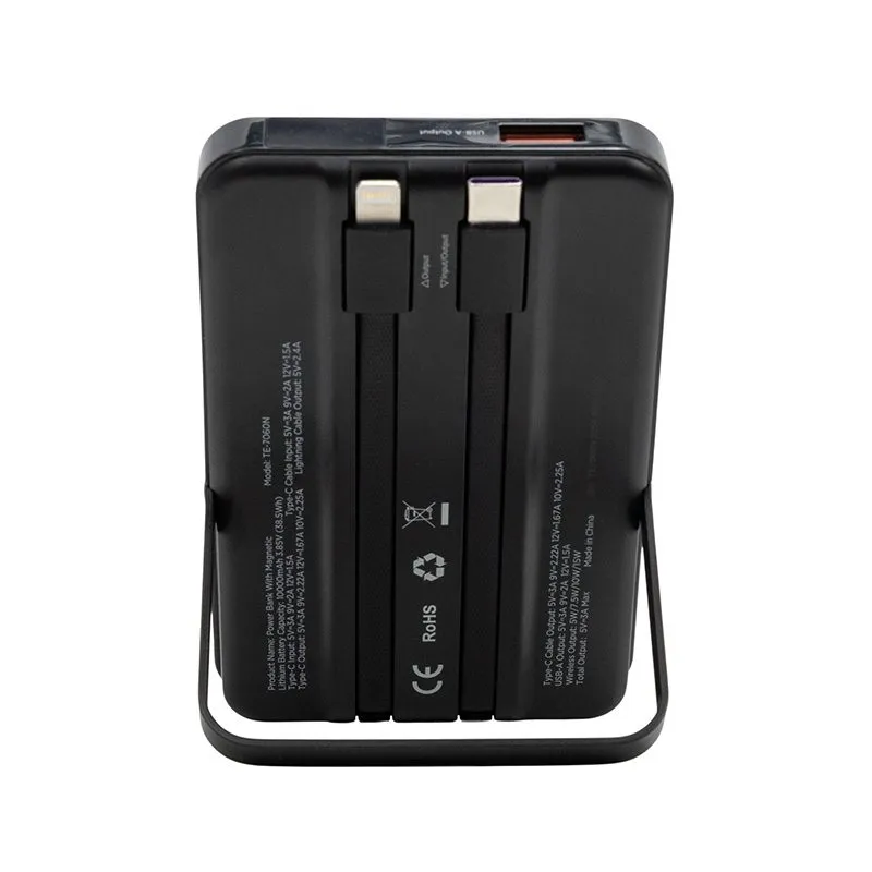 Power Bank Teros TE-7060N 10000mAh 22.5W con Carga Magnética Negro — foto 7