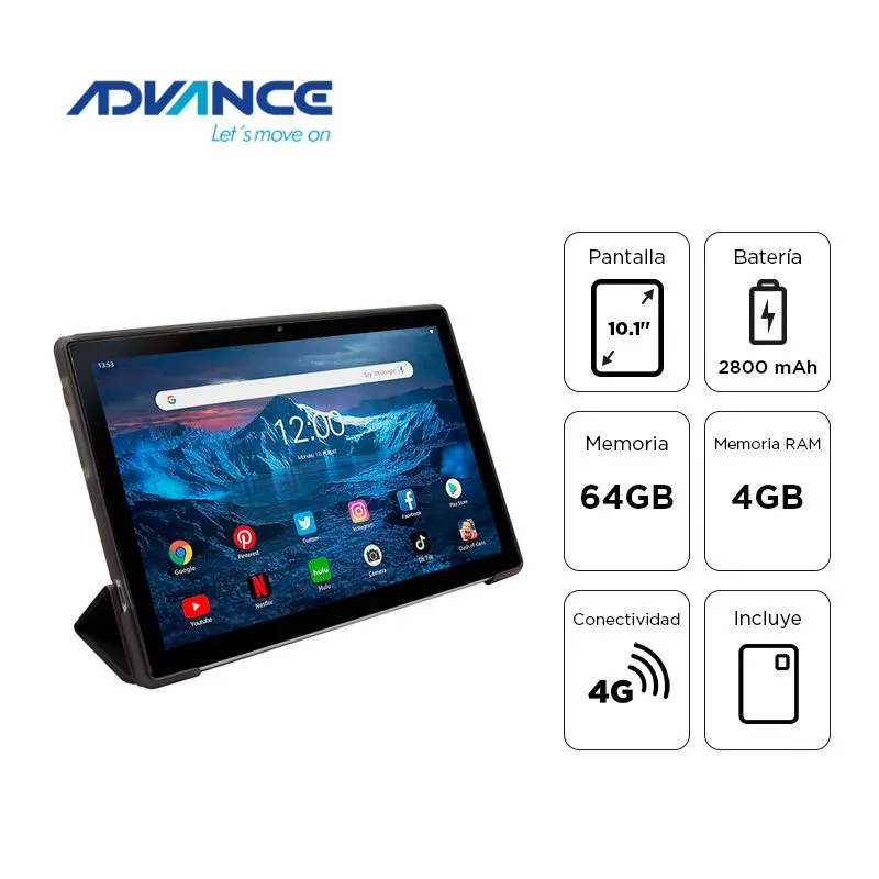 Tablet Advance SmartPad SP5706 10.1" 4GB 64GB LTE Gris