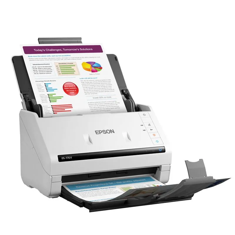 Escáner de Documentos Epson DS-770 II 45 ppm Dúplex ADF 100 Hojas USB 3.0