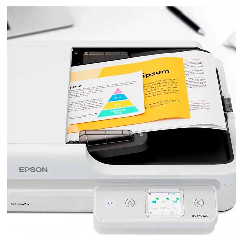 Escáner de Documentos Epson DS-1760WN Cama Plana y ADF 30 ppm Wi-Fi Red — foto 3