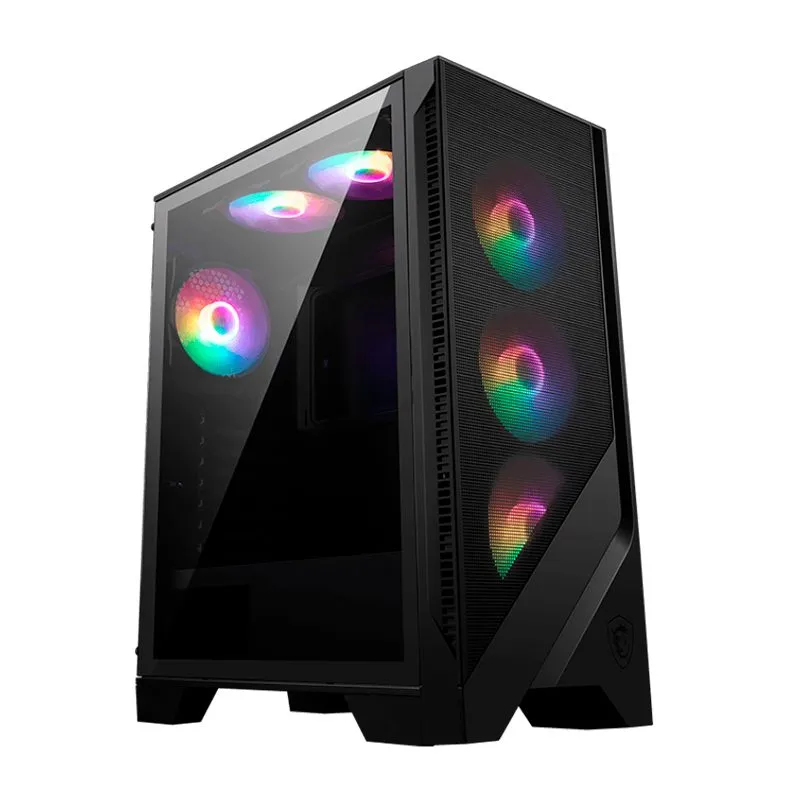 Case MSI MAG FORGE 120A Airflow con Fuente 650W Vidrio Templado 6 Ventiladores ARGB
