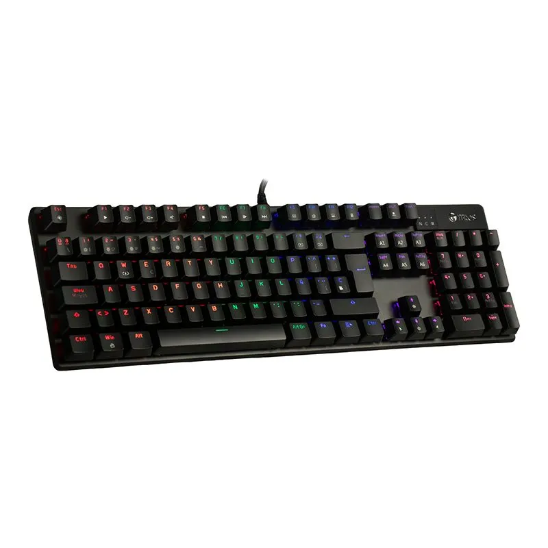 Teclado Teros TE-4068G Mecánico Switch Blue Rainbow Español