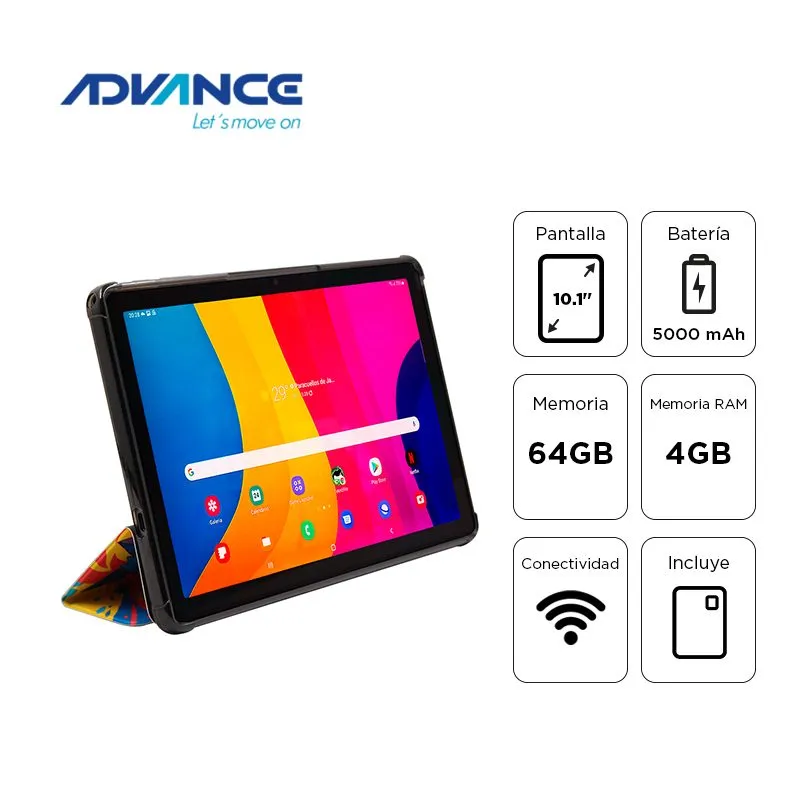 Tablet Advance SmartPad SP3703 10.1" 4GB 64GB WiFi Gris