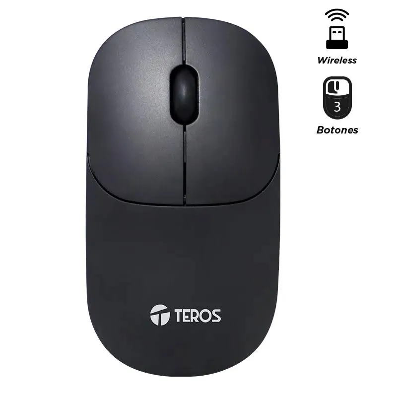 Mouse Inalámbrico Teros TE-1217S 1000 DPI Negro