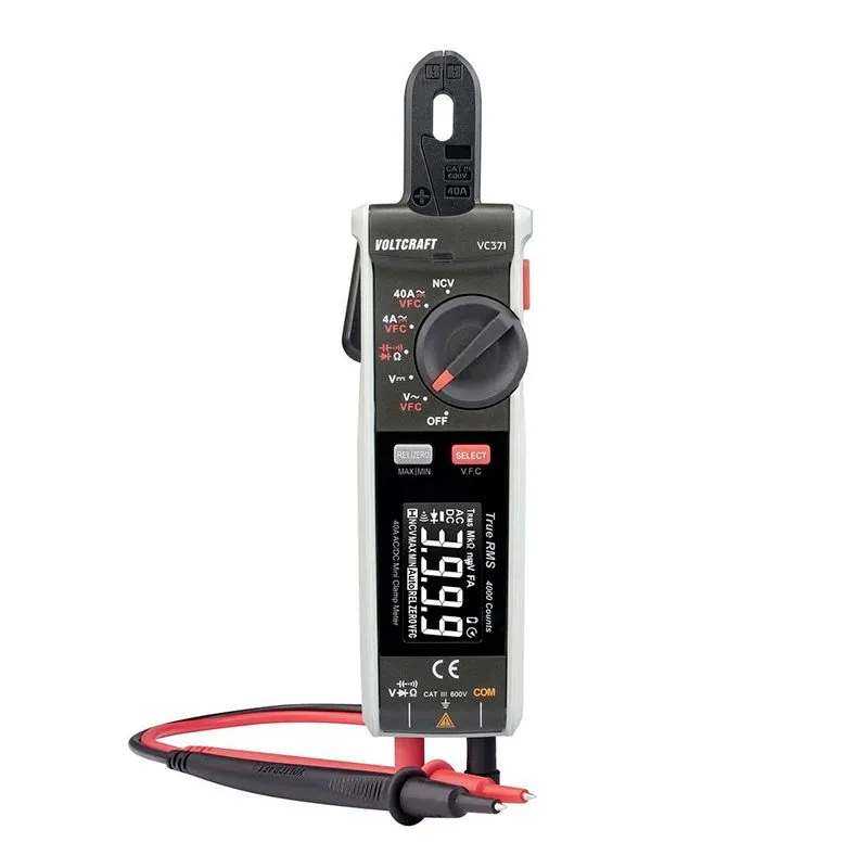 Pinza Amperimétrica Digital Voltcraft VC-371 True RMS 40 A CAT III 600 V