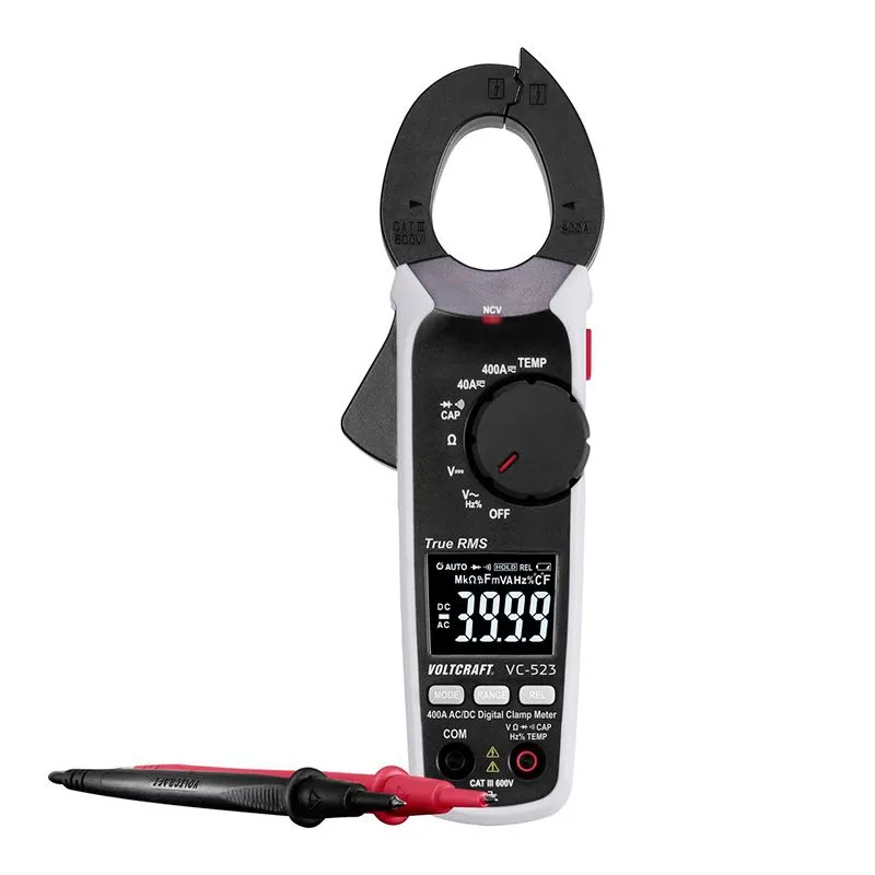 Pinza Amperimétrica Digital Voltcraft VC-523 True RMS CAT III 600 V