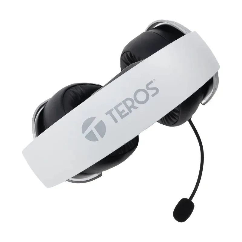 Audífonos Gamer Inalámbricos Teros TE-80720WBK Bluetooth 2.4G 3.5 mm RGB Blanco — foto 5
