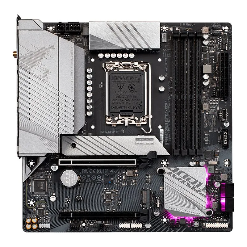 Placa Madre Gigabyte B760M AORUS ELITE AX DDR4 LGA1700 Wi-Fi 6E