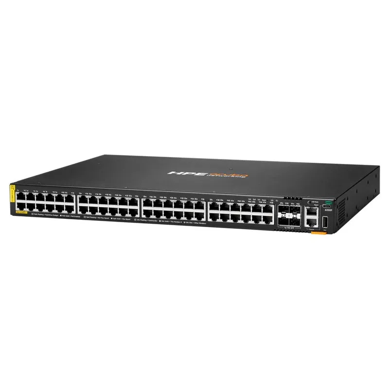Switch HPE Aruba Networking CX 6200F 48G PoE Clase 4 4SFP+ 740W JL728B