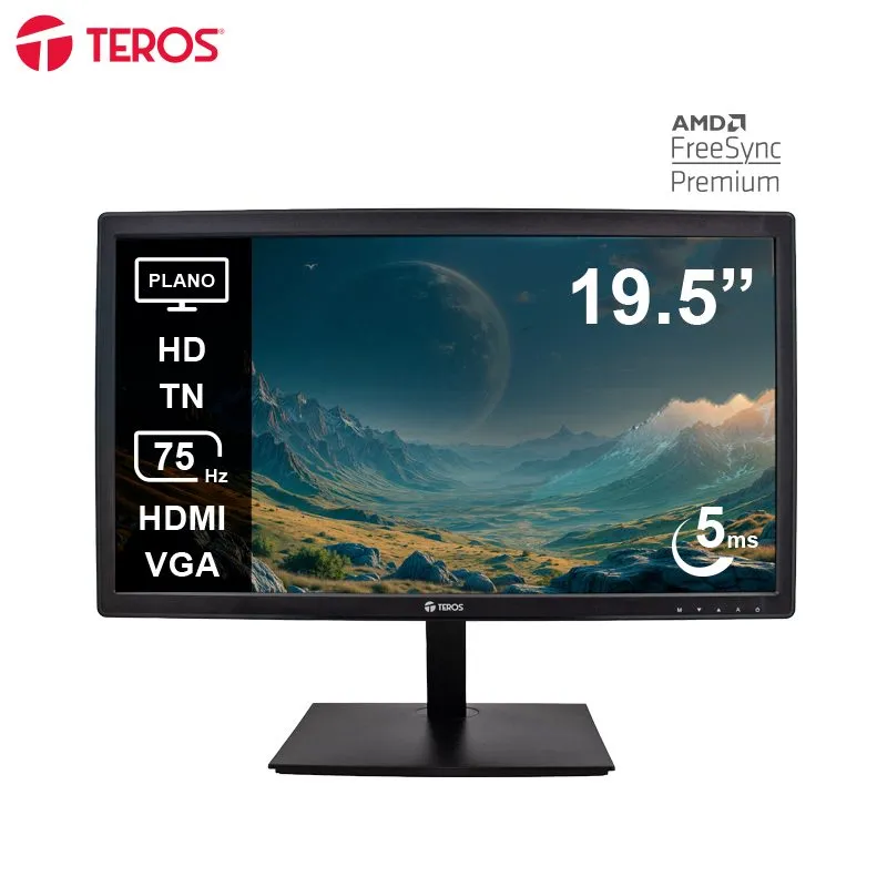 Monitor Teros TE-1916S 19.5" HD+ TN 75Hz 5ms HDMI VGA Parlantes