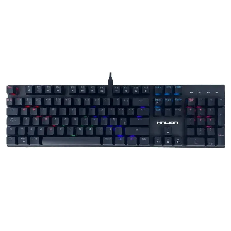 Teclado Halion Stellar HA-KG916 Mecánico Switch Blue Rainbow