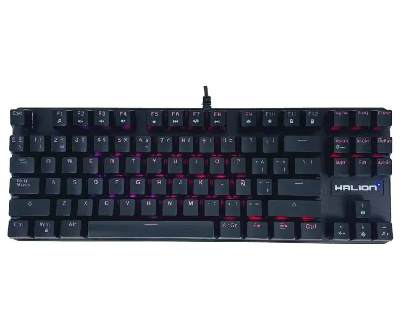 Teclado Halion Clipper HA-KG848 Mecánico Switch Blue RGB