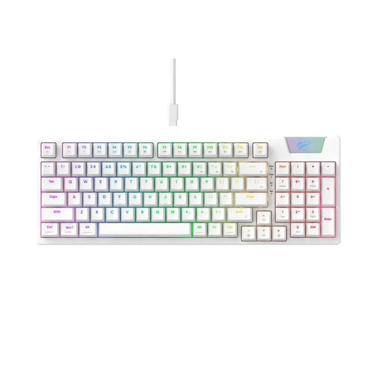 Teclado Havit KB885L-SP Mecánico Gasket Switch Red RGB