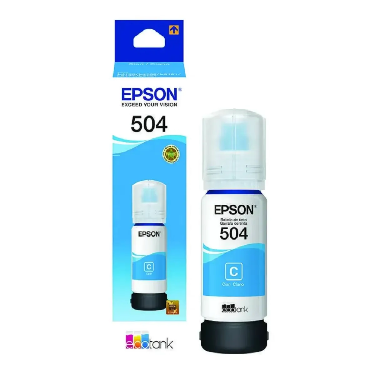 Botella de Tinta Epson 504 T504220 Cian 70ml