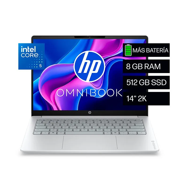 Laptop HP OmniBook 3 14-hu0051la 14" Core 5 120U 8GB 512GB SSD