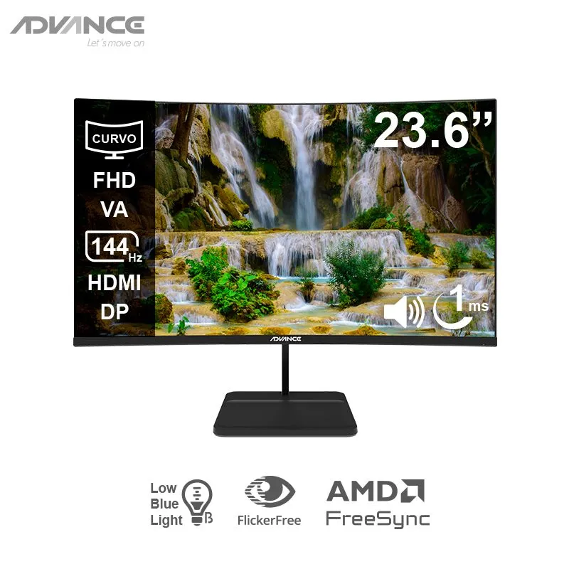 Monitor Gamer Curvo Advance ADV-2456S 23.6" FHD VA 144Hz