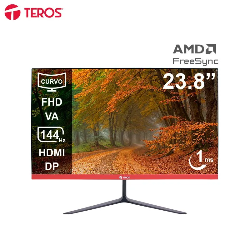 Monitor Gamer Curvo Teros TE-2403S 23.8" FHD VA 144Hz