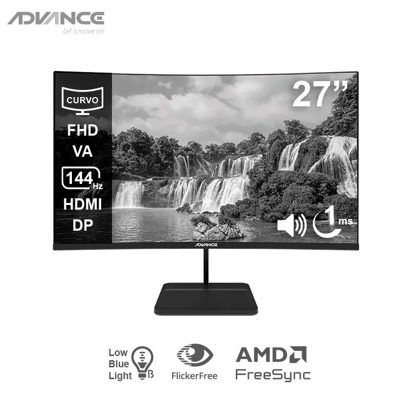 Monitor Gamer Curvo Advance ADV-2752S 27" FHD VA 144Hz