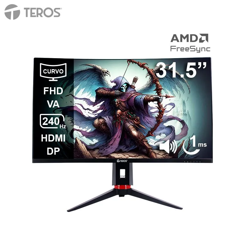Monitor Gamer Curvo Teros TE-3219G 31.5" FHD VA 240Hz