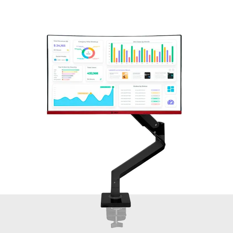 Soporte de Escritorio Teros TE-7113 para Monitor 22" a 35"