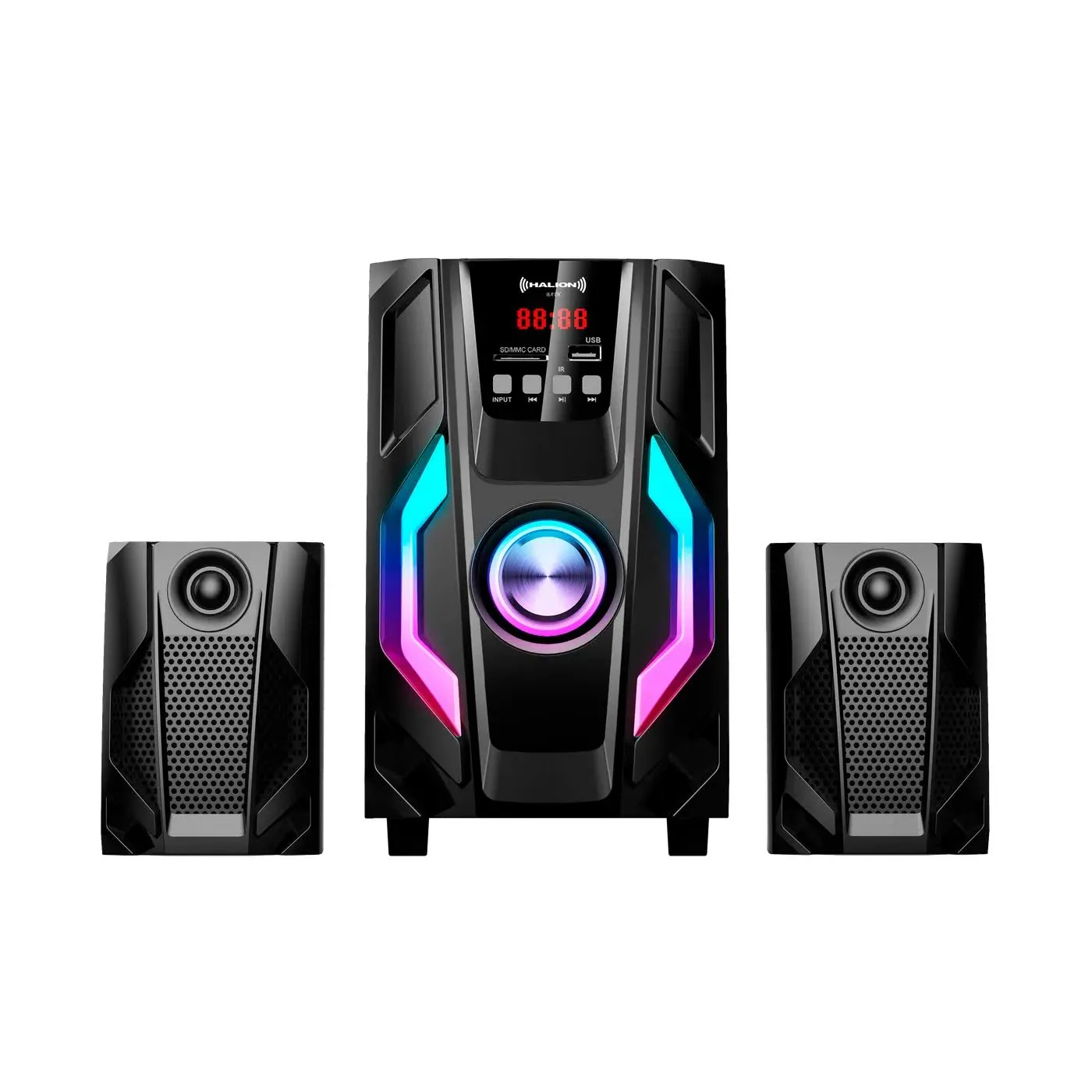 Parlantes Halion Bath HA-K44 2.1 Bluetooth 80 W RGB con Control Remoto