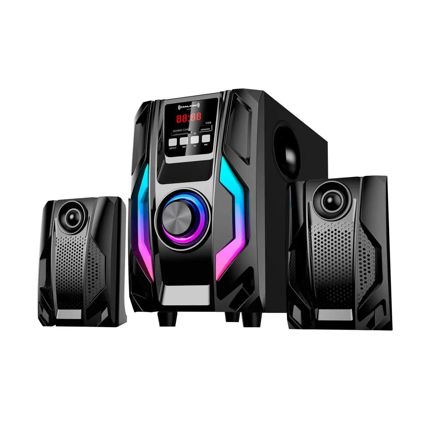 Parlantes Halion Bath HA-K44 2.1 Bluetooth 80 W RGB con Control Remoto — foto 2