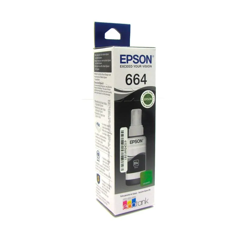 Botella de Tinta Epson 664 T664120 Negro 70ml