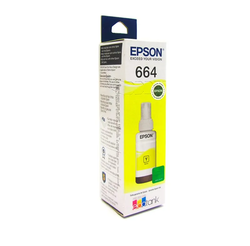 Botella de Tinta Epson 664 T664420 Amarillo 70ml