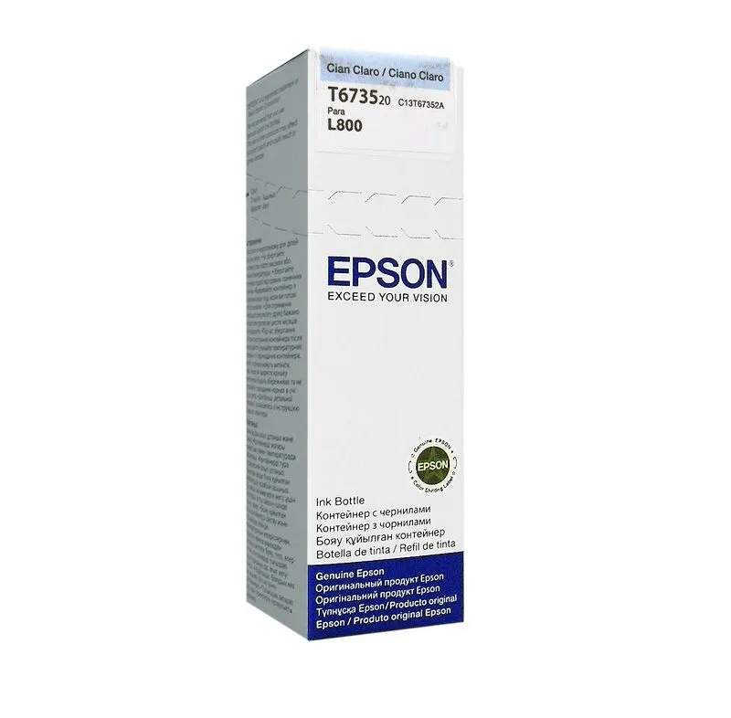 Botella de Tinta Epson 673 T673520 Cian Claro 70ml
