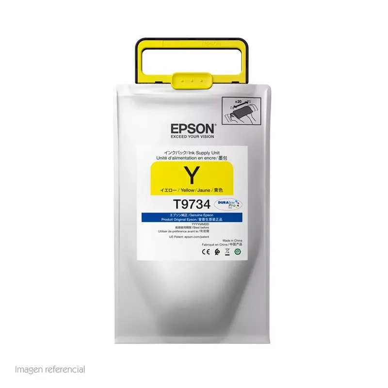 Bolsa de Tinta Epson DURABrite Pro T973420 Amarillo para WF-C869R