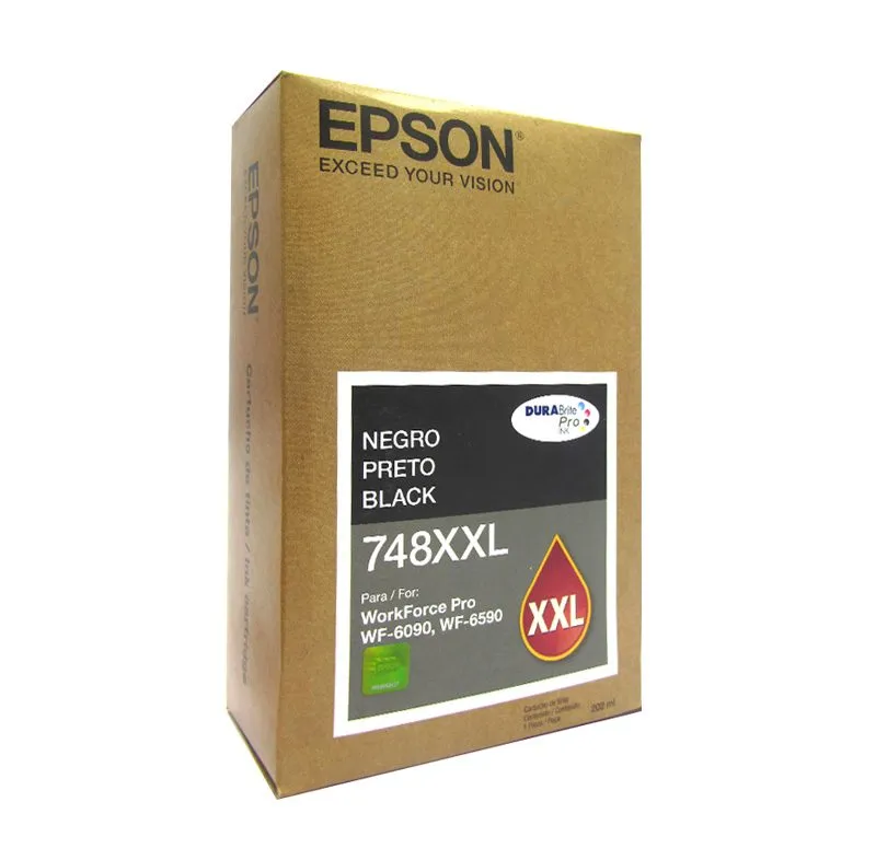 Cartucho de Tinta Epson 748XXL T748XXL120 Negro Extra Alta Capacidad