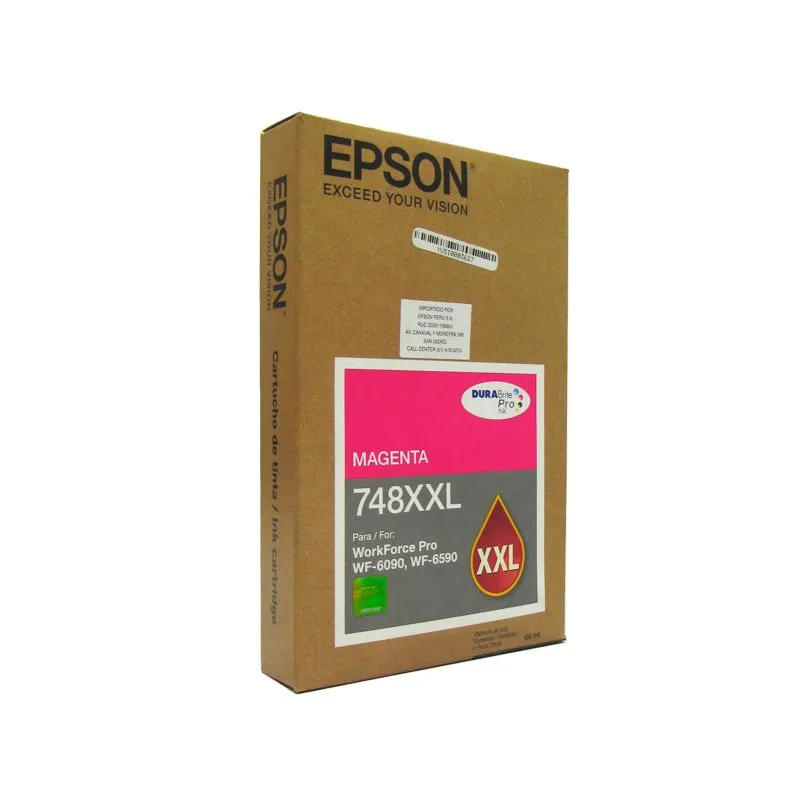 Cartucho de Tinta Epson 748XXL T748XXL320 Magenta Extra Alta Capacidad