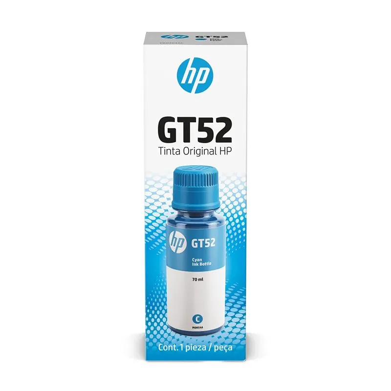 Botella de Tinta HP GT52 M0H54AL Cian 70ml